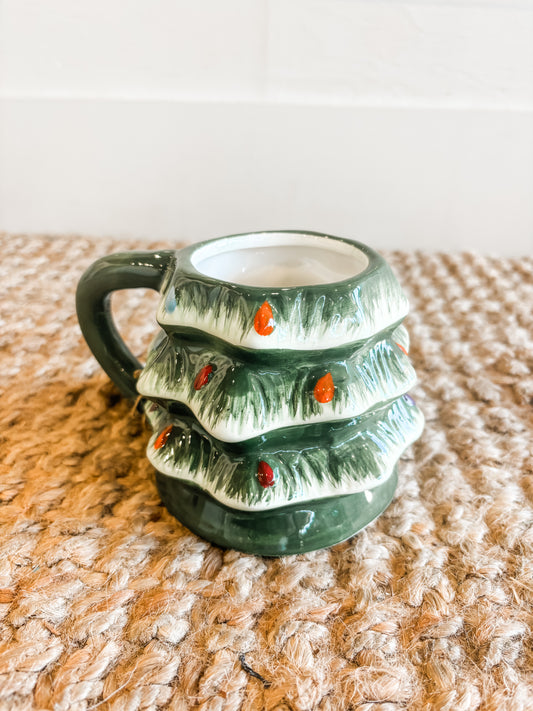 Christmas tree shaped mug