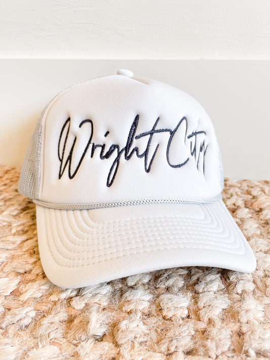 Wright City Script Trucker Hat