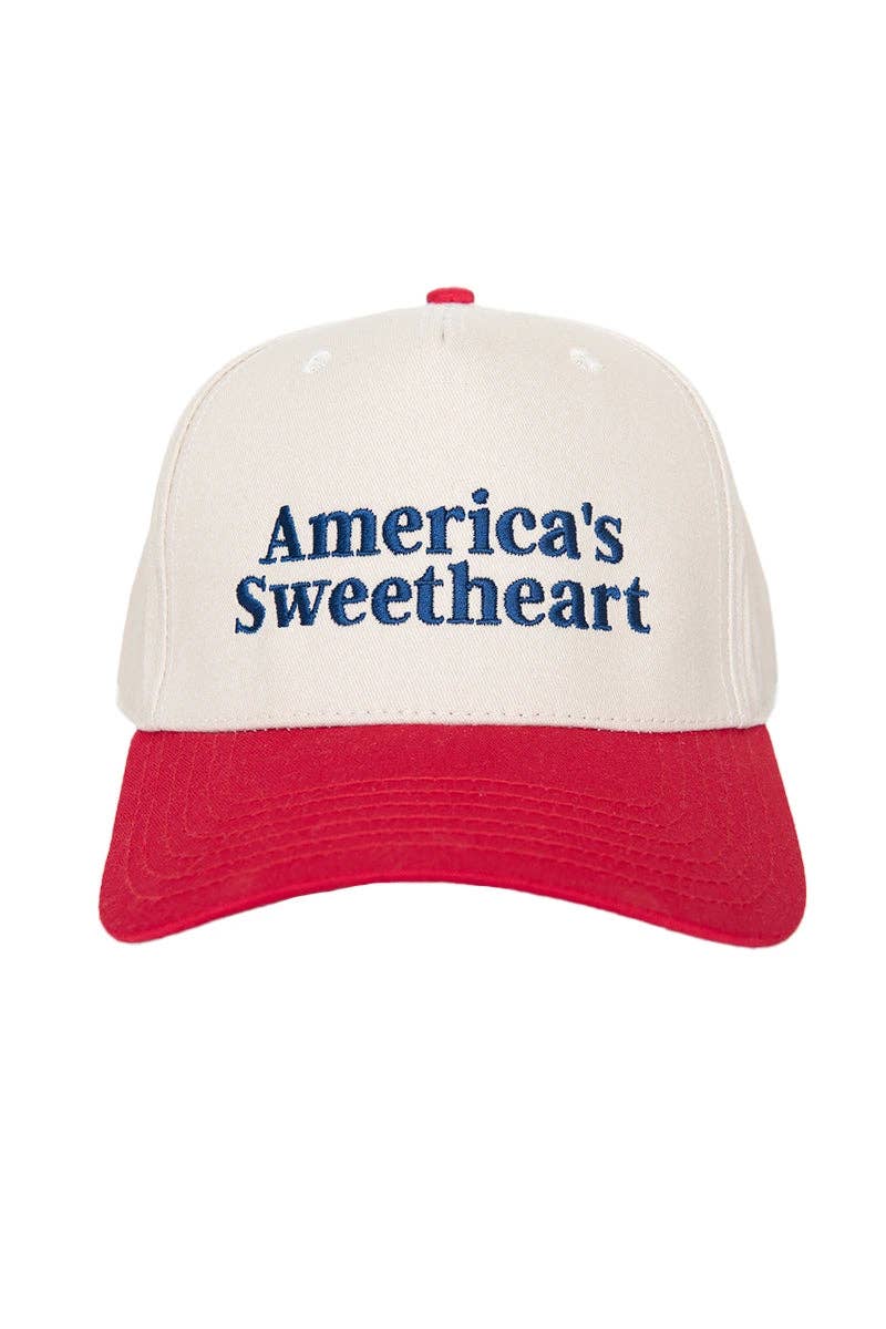 Katydid - Presale America's Sweetheart Vintage Trucker Hats for Women: Light Blue and Navy Stripe