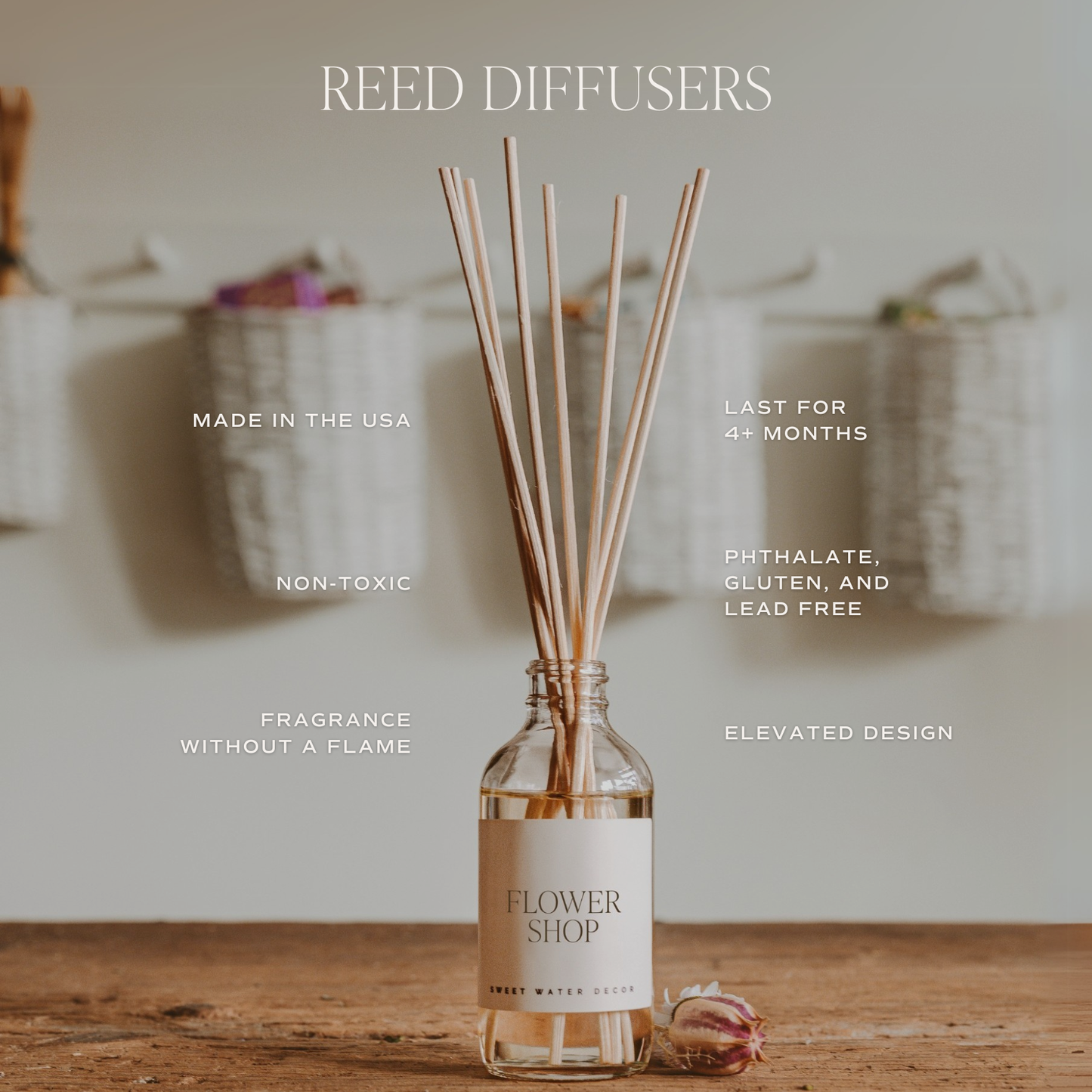 Sweet Water Decor - Mango and Coconut Reed Diffuser - Summer Decor & Gifts