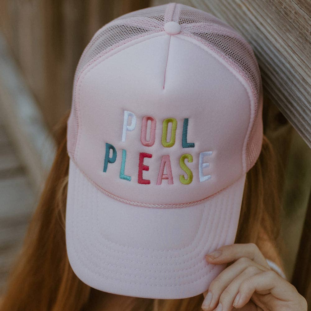 Katydid - Pool Please Wholesale Foam Trucker Hat: Light Pink