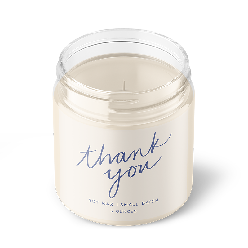 Poured Goods - Thank You - Petite Candle