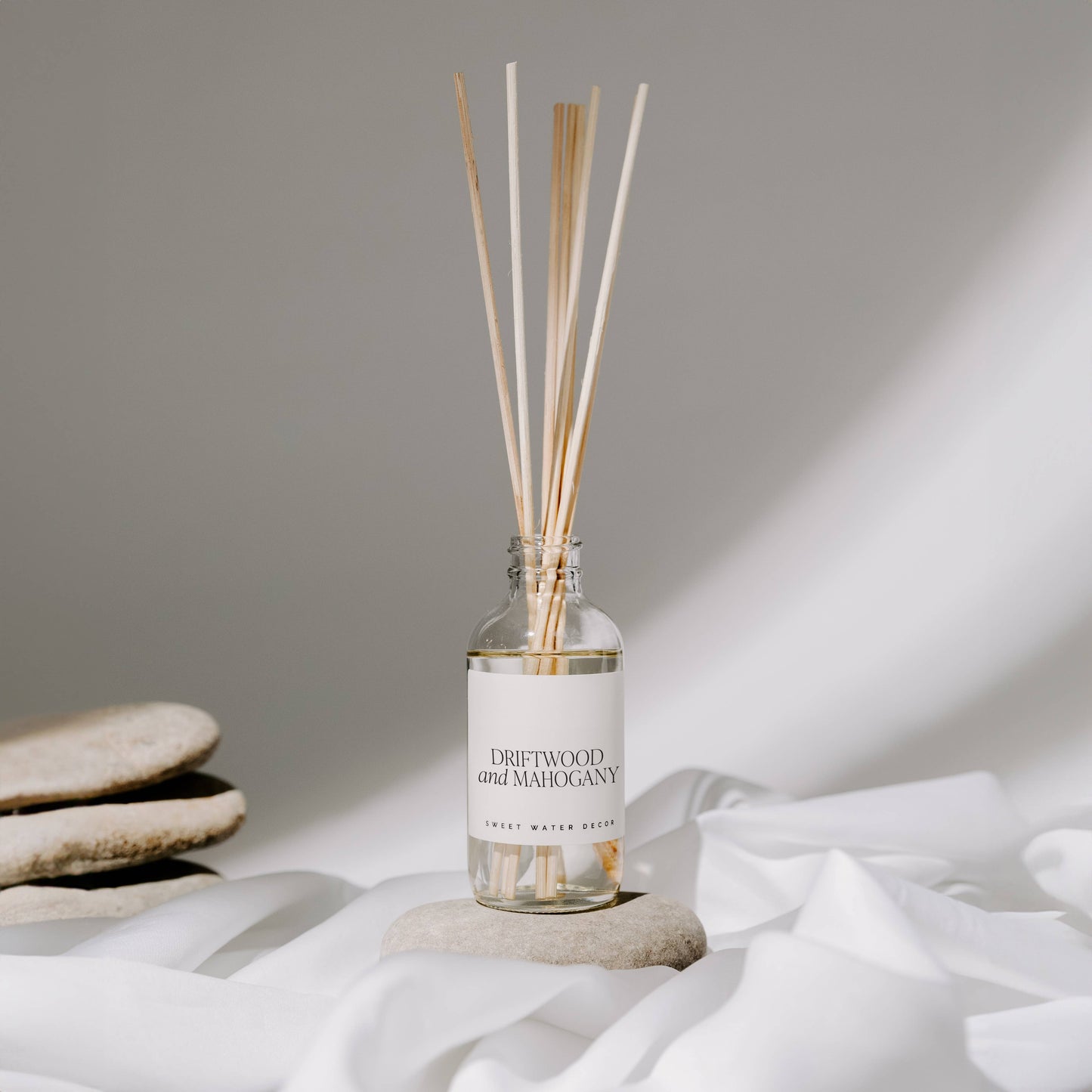 Sweet Water Decor - *NEW* Driftwood and Mahogany Clear Reed Diffuser