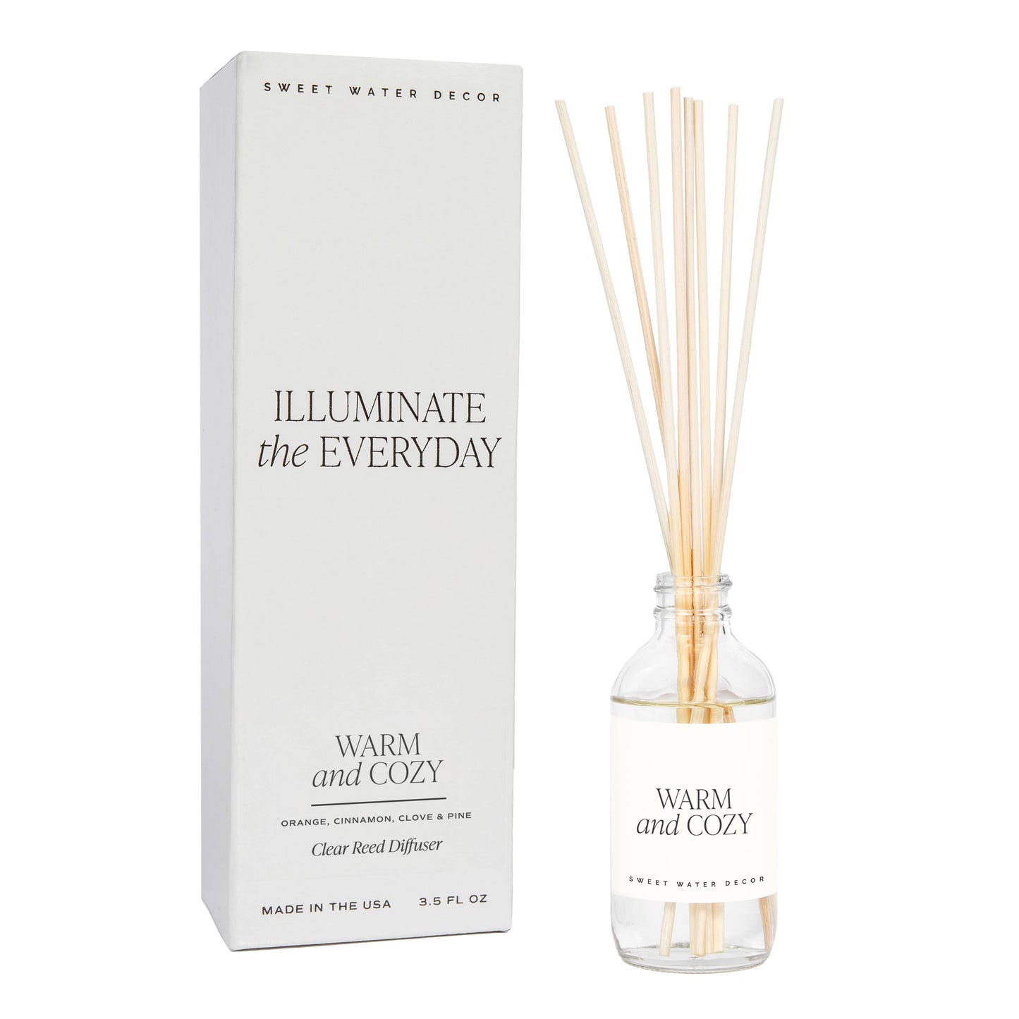 Sweet Water Decor - Warm and Cozy Reed Diffuser - Christmas Decor & Gifts