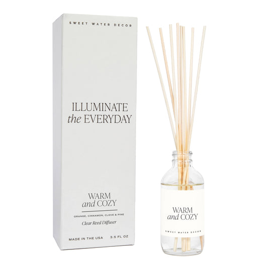 Sweet Water Decor - Warm and Cozy Reed Diffuser - Christmas Decor & Gifts