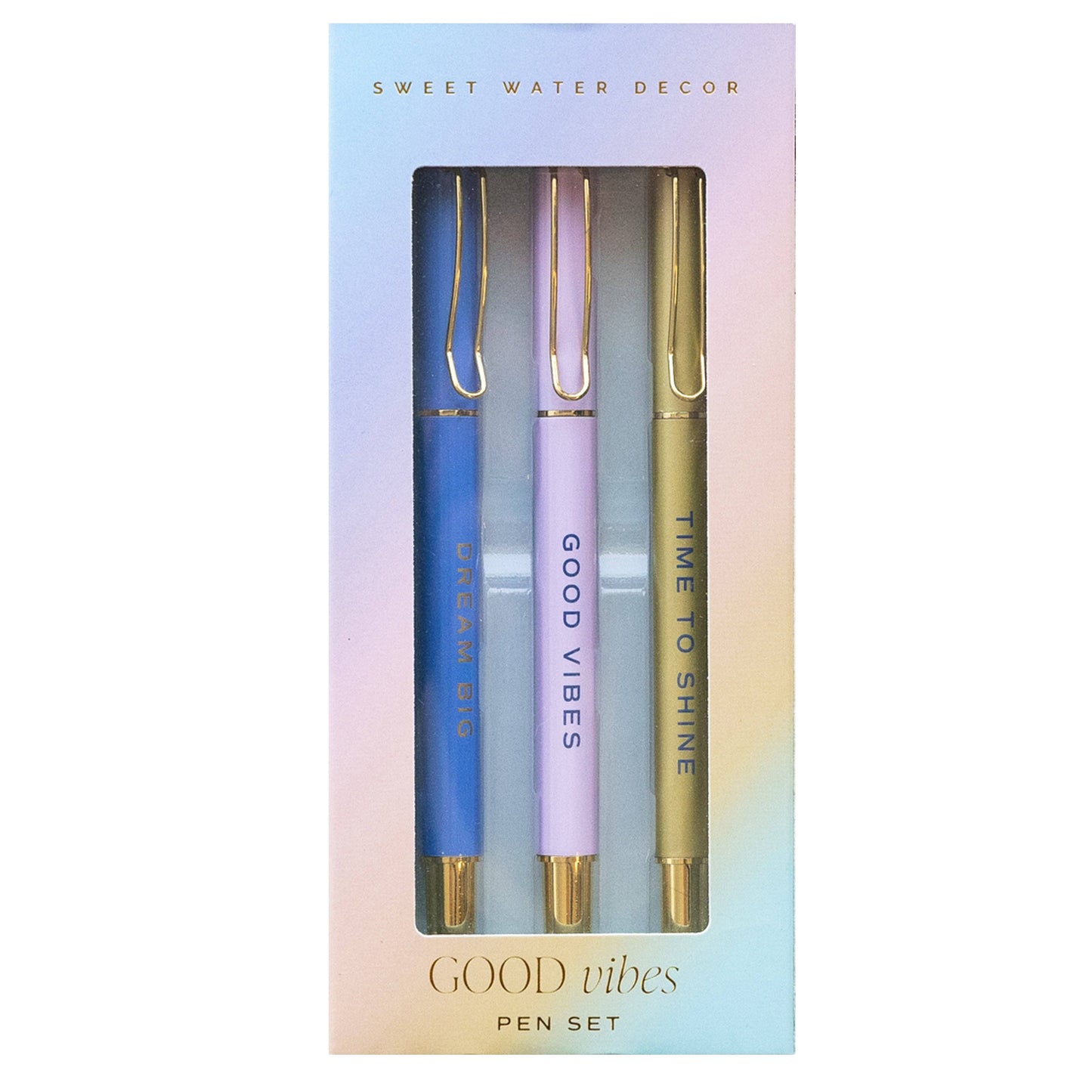 Sweet Water Decor - Good Vibes Metal Pen Set - Home Decor & Gifts