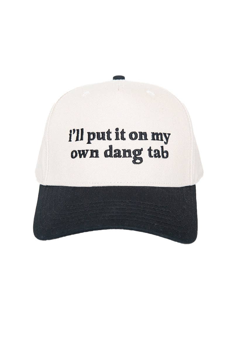 Katydid - I'll Put It On My Own Dang Tab Cap Trucker Vintage: Black and Tan