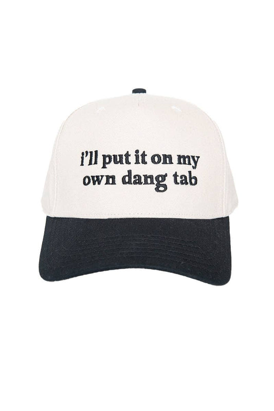 Katydid - I'll Put It On My Own Dang Tab Cap Trucker Vintage: Black and Tan