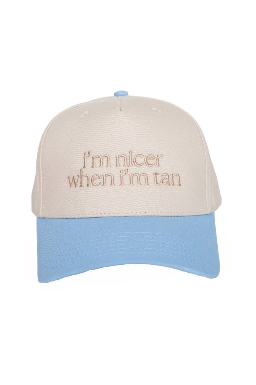 Katydid - Presale I'm Nicer When I'm Tan Two-Toned Vintage Hats: Pink and Light Pink Stripe