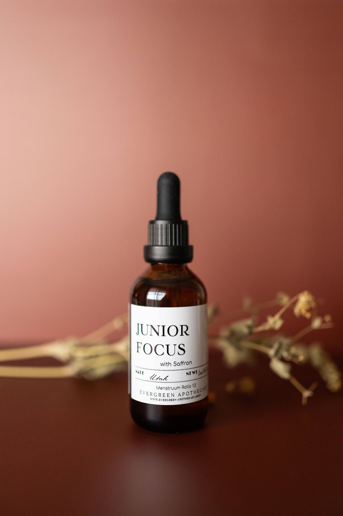 Evergreen Apothecary - Junior Focus (Saffron) Tincture, Alcohol Free