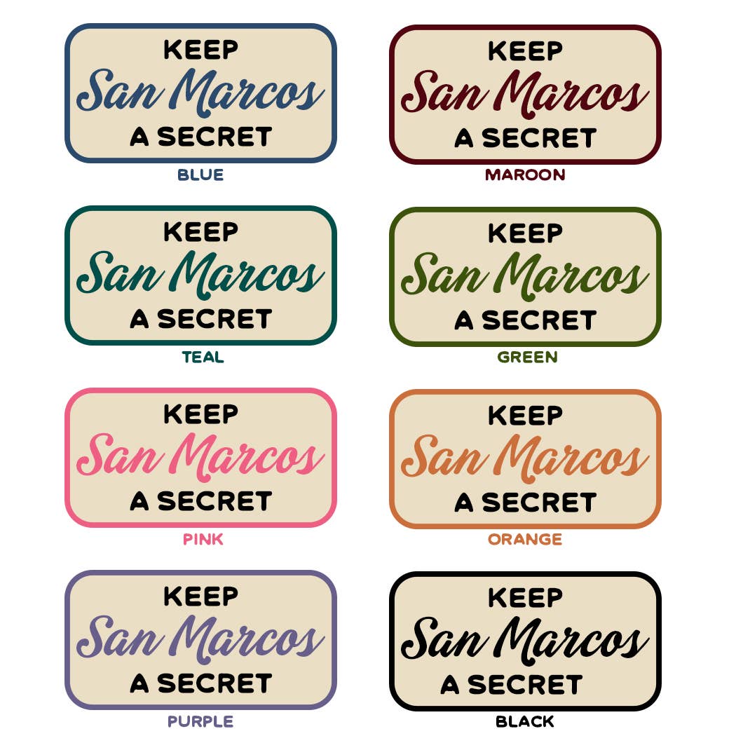 Mugsby - Personalized City Sticker Decal, Keep (Your City) A Secret: Pink