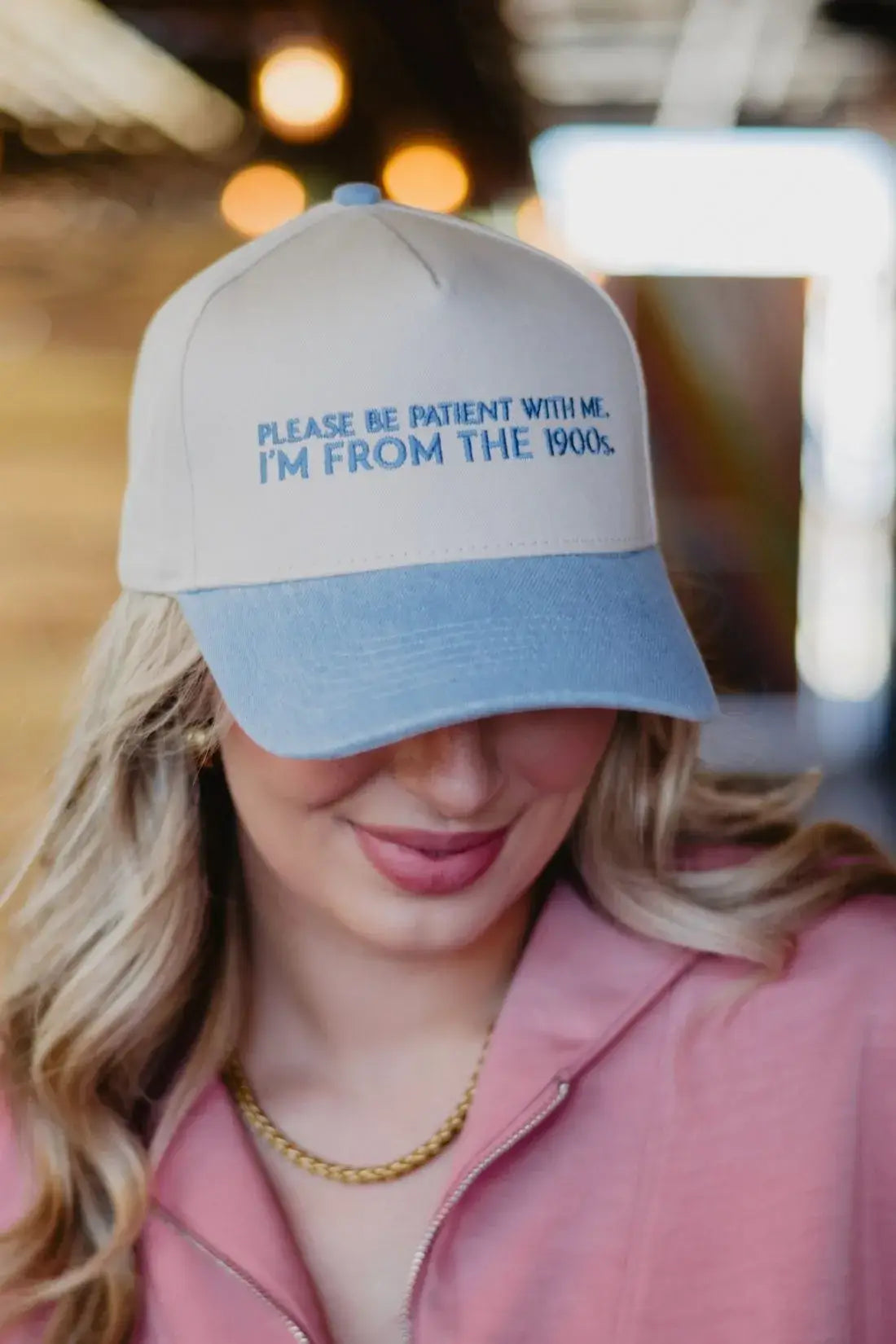 Katydid - Presale Please Be Patient With Me I'm From The 1900s Trucker Hat: Leopard and Tan