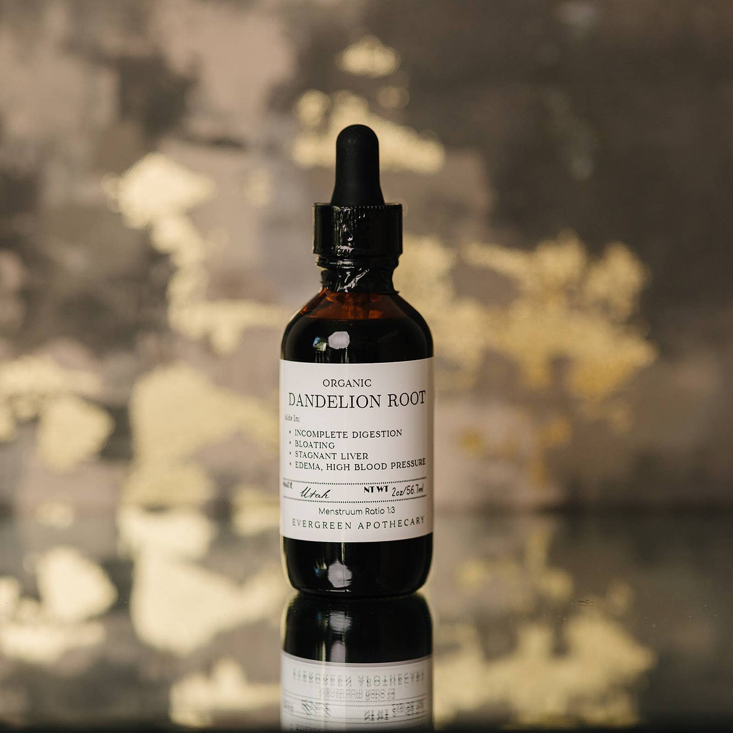 Evergreen Apothecary - Dandelion Root Tincture, 2oz, Alcohol Free