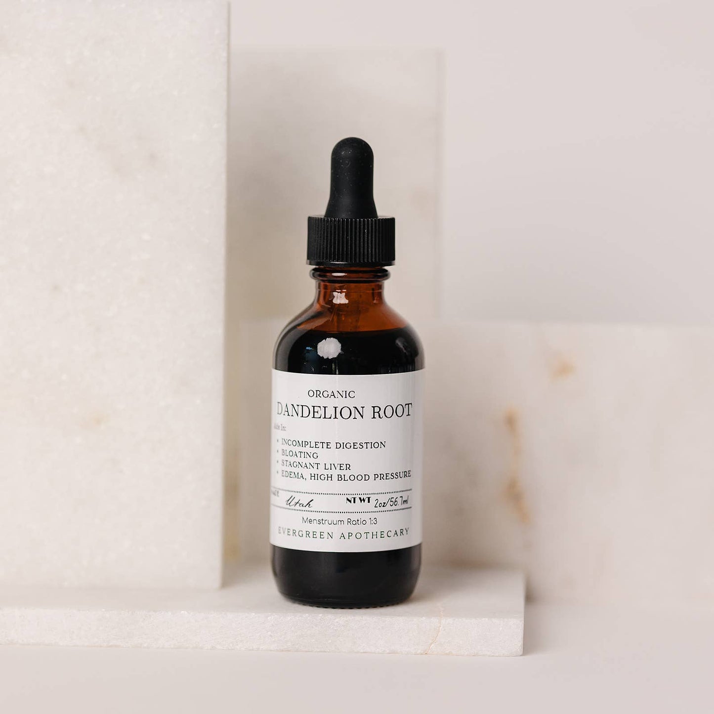 Evergreen Apothecary - Dandelion Root Tincture, 2oz, Alcohol Free