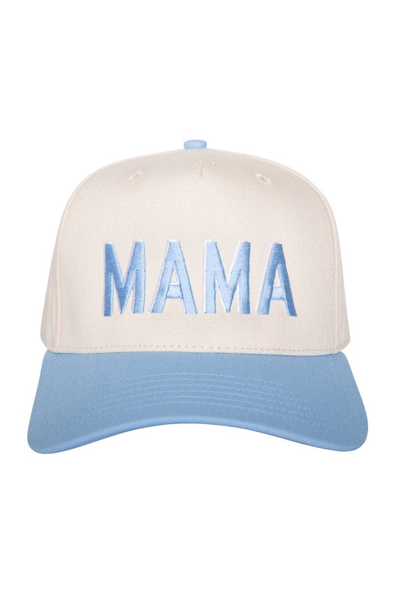 Katydid - MAMA Two-Toned Vintage Hat: Light Blue and Tan