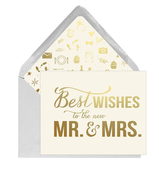 Ginger P. Designs - Best Wishes Mr. and Mrs. Wedding Greeting Card