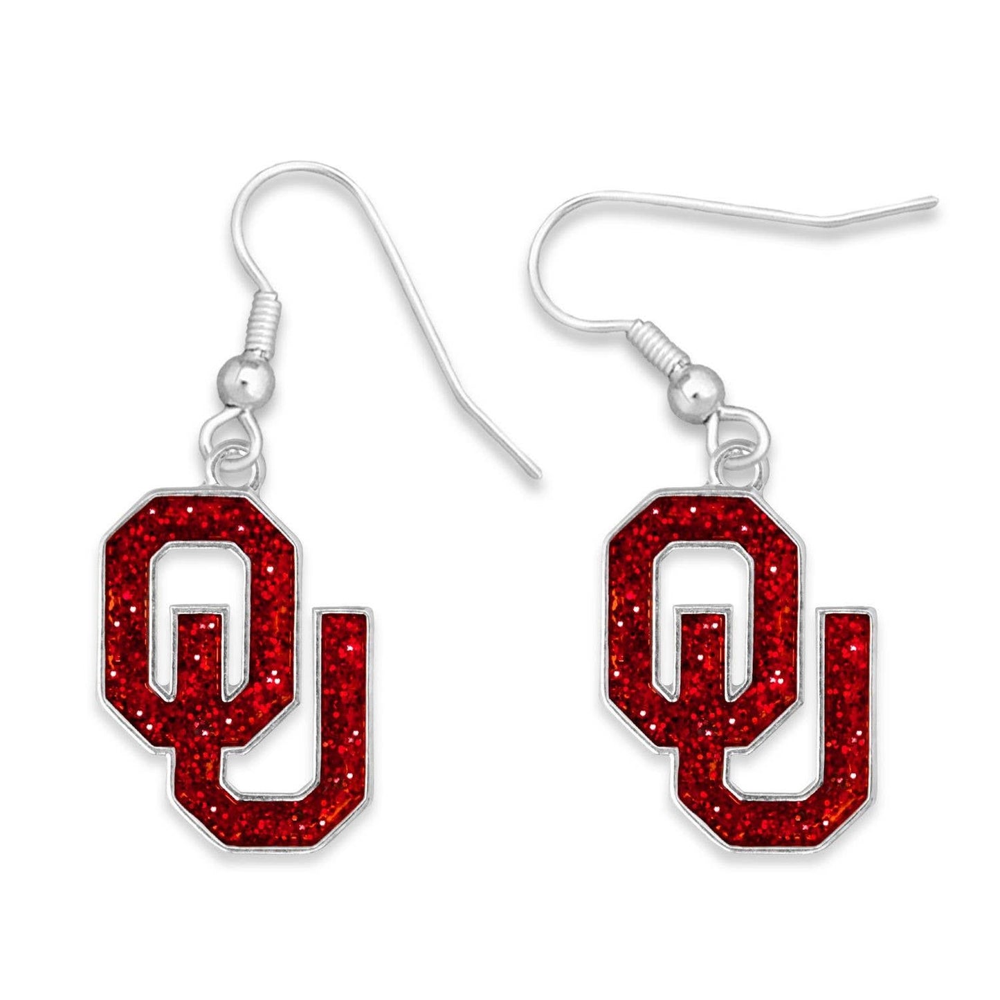 From The Heart - Oklahoma Sooners  Game Day Glitter Earrings