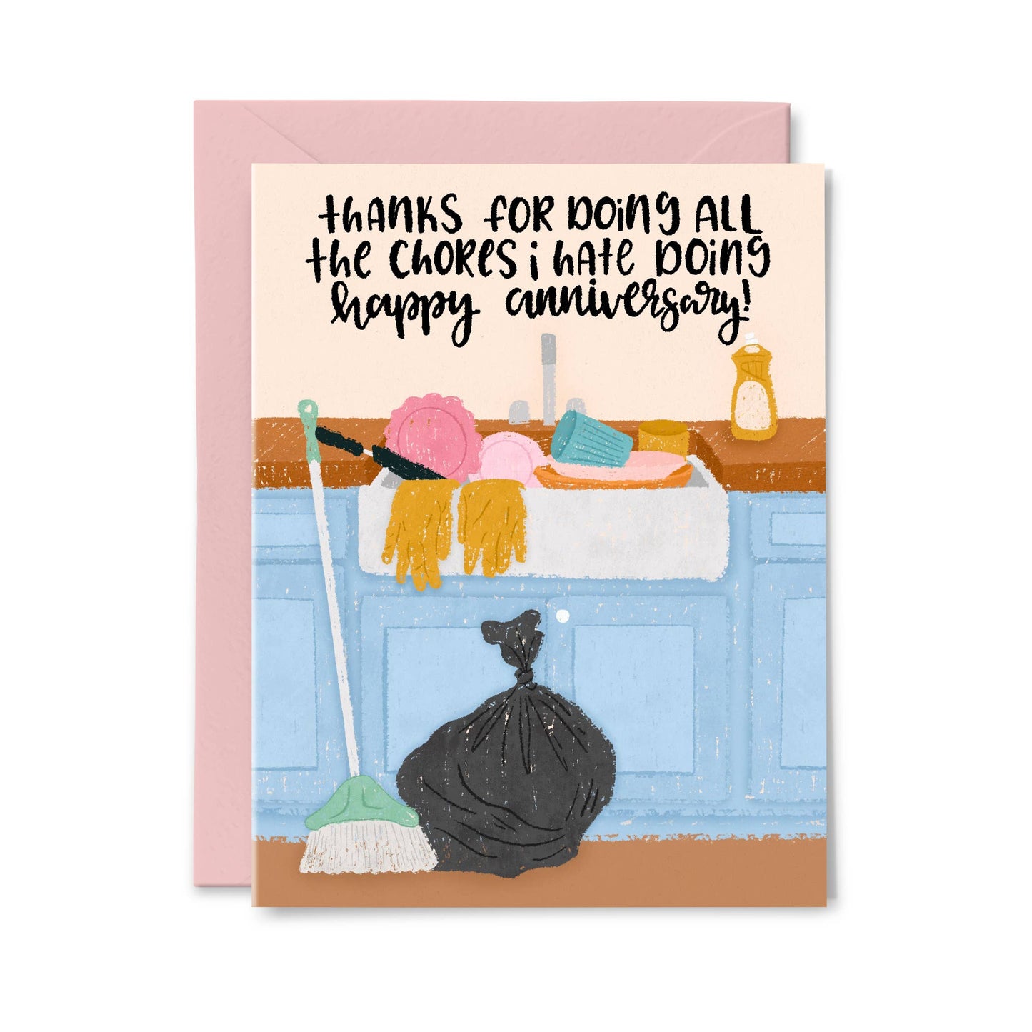 Paper Bunny Press - Chores I Hate Doing - Funny Anniversary Card