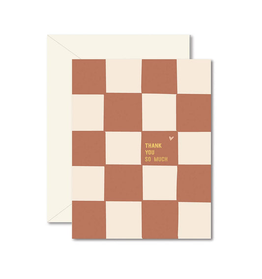 Ginger P. Designs - Checkerboard Thank You Greeting Card