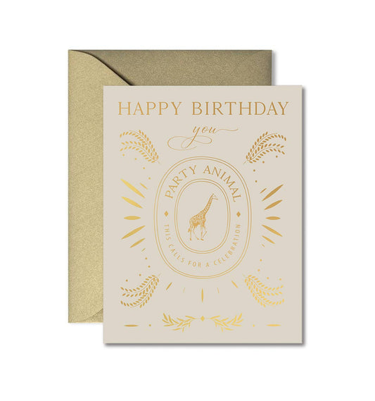 Ginger P. Designs - Party Animal Birthday Greeting Card