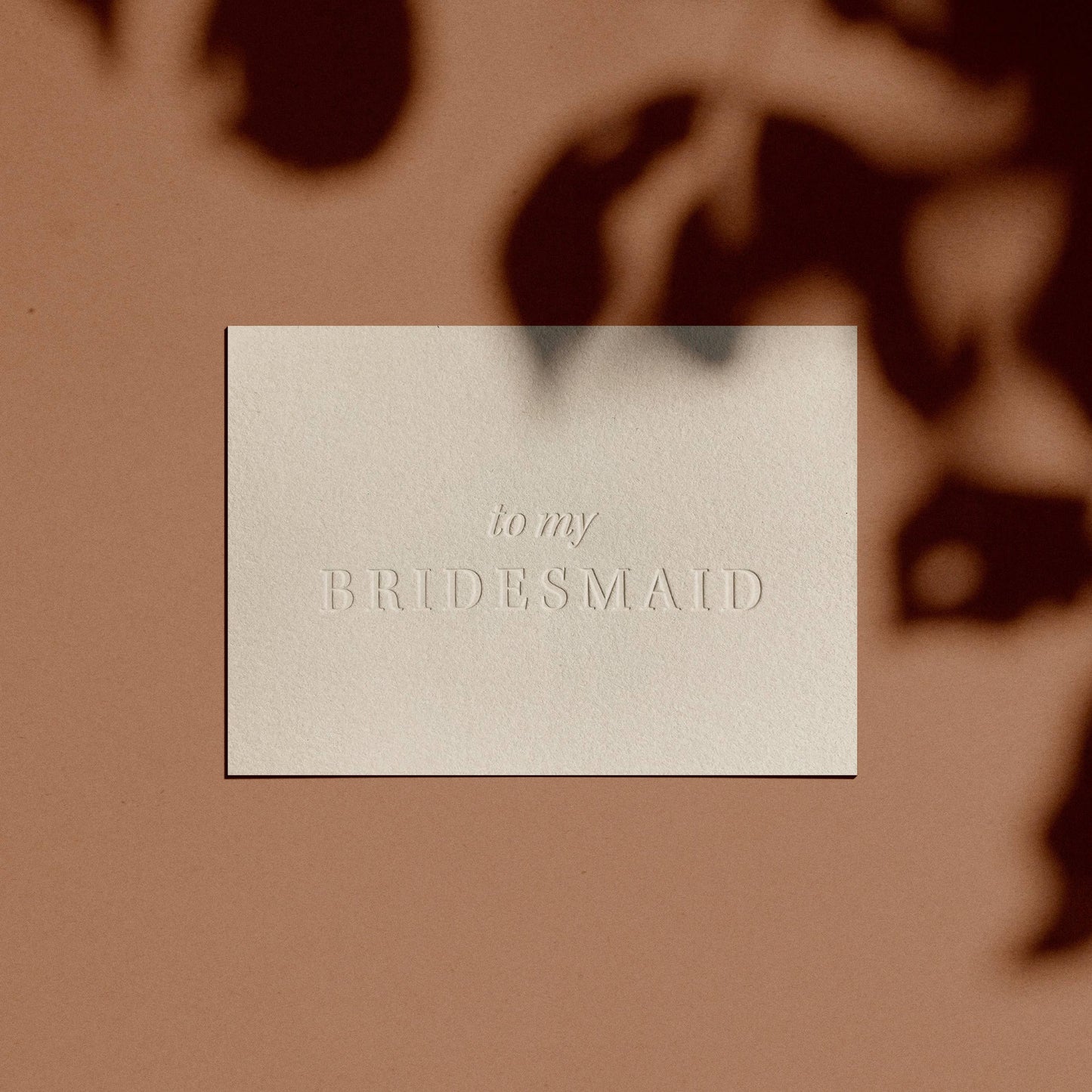 Abbey Ratcliff - To My Bridesmaid Card | Minimal | Simple | Classy | Modern