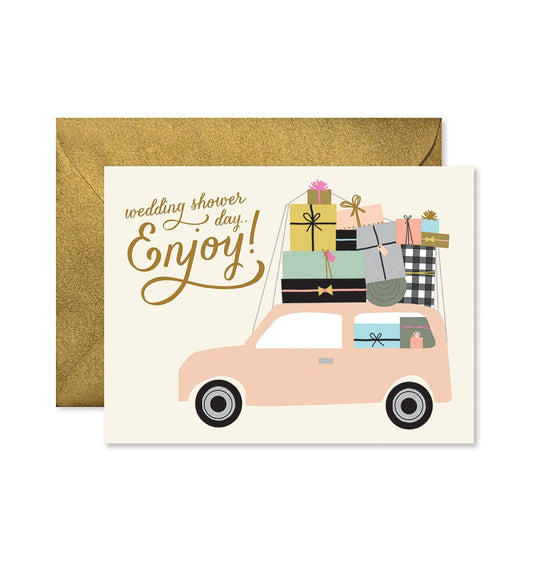 Ginger P. Designs - Bridal Shower Car Greeting Card
