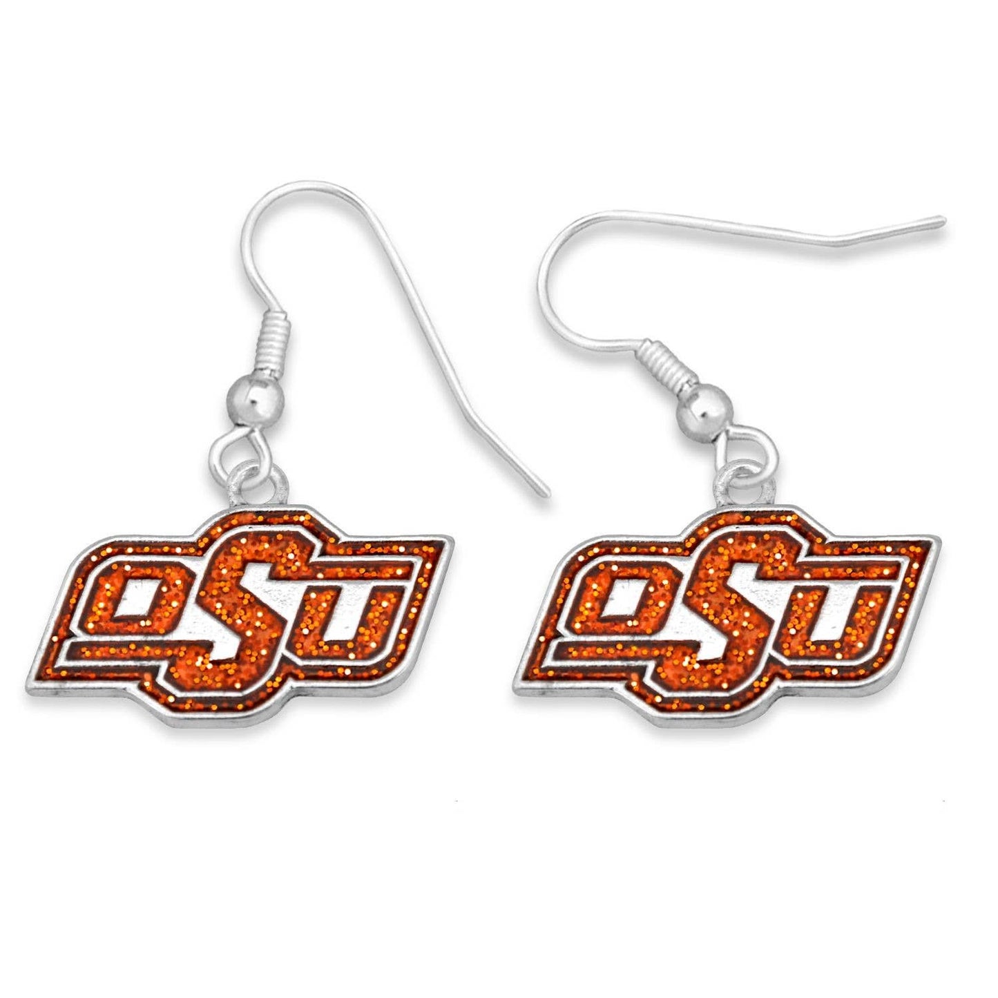 From The Heart - Oklahoma State Cowboys  Game Day Glitter Earrings