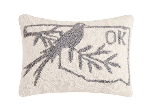 Peking Handicraft - Ok Grey Bird  Hook Pillow