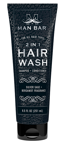 San Francisco Soap / Man Bar Soap - Man Bar 2 in 1 Hair Wash Silver Sage & Bergamot