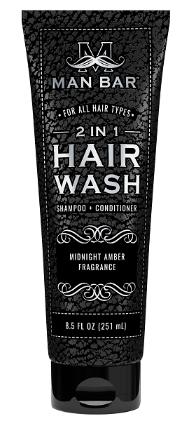 San Francisco Soap / Man Bar Soap - Man Bar 2 in 1 Hair Wash Midnight Amber